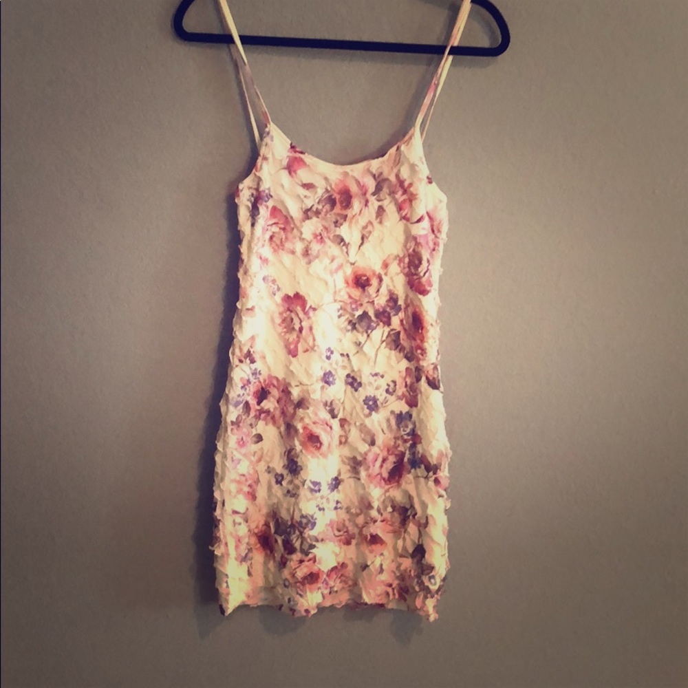 Spaghetti strap mini dress.